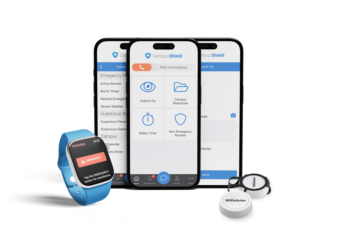 911Cellular Alert Mobile+ - CampusShield
