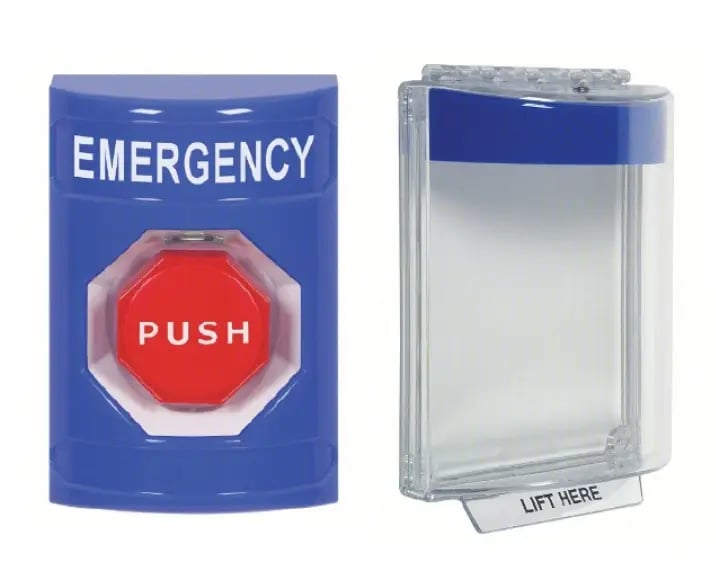 Wall mounted panic buttons blue case 911cellular