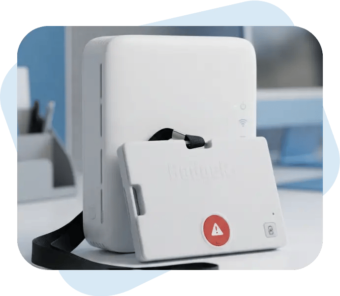 BadgeR+ 5 next to WiFi router