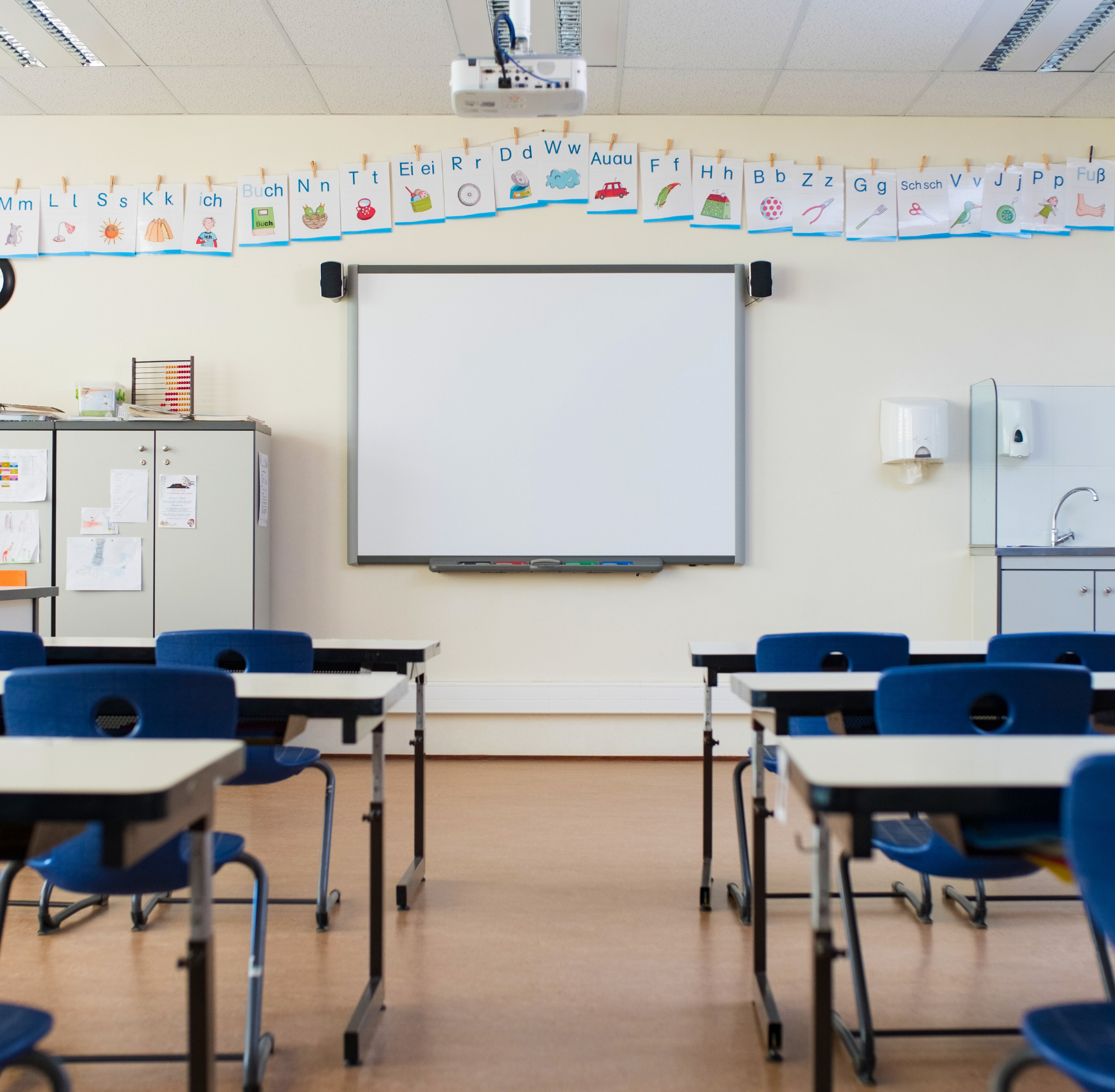 Empty K-12 School Classroom