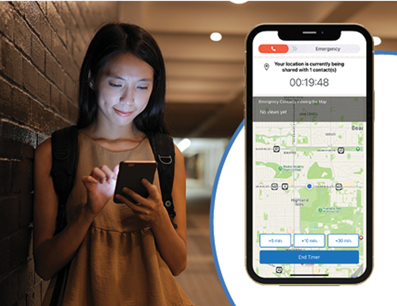 CampusShield Mobile Safety App Friend Watch Safety Timer