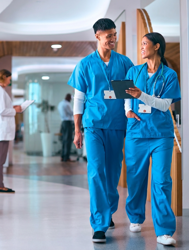 Nurses with BadgeR+ device