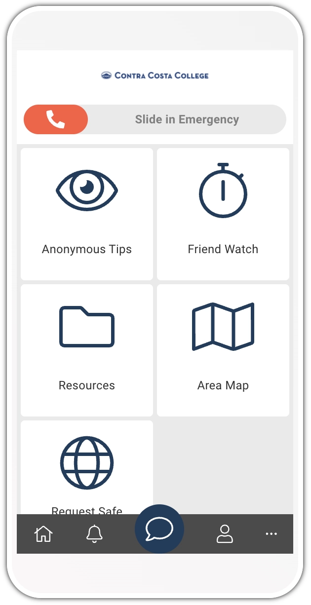 CampusShield home screen