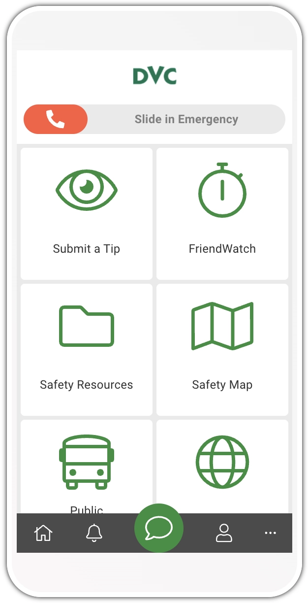 CampusShield home screen