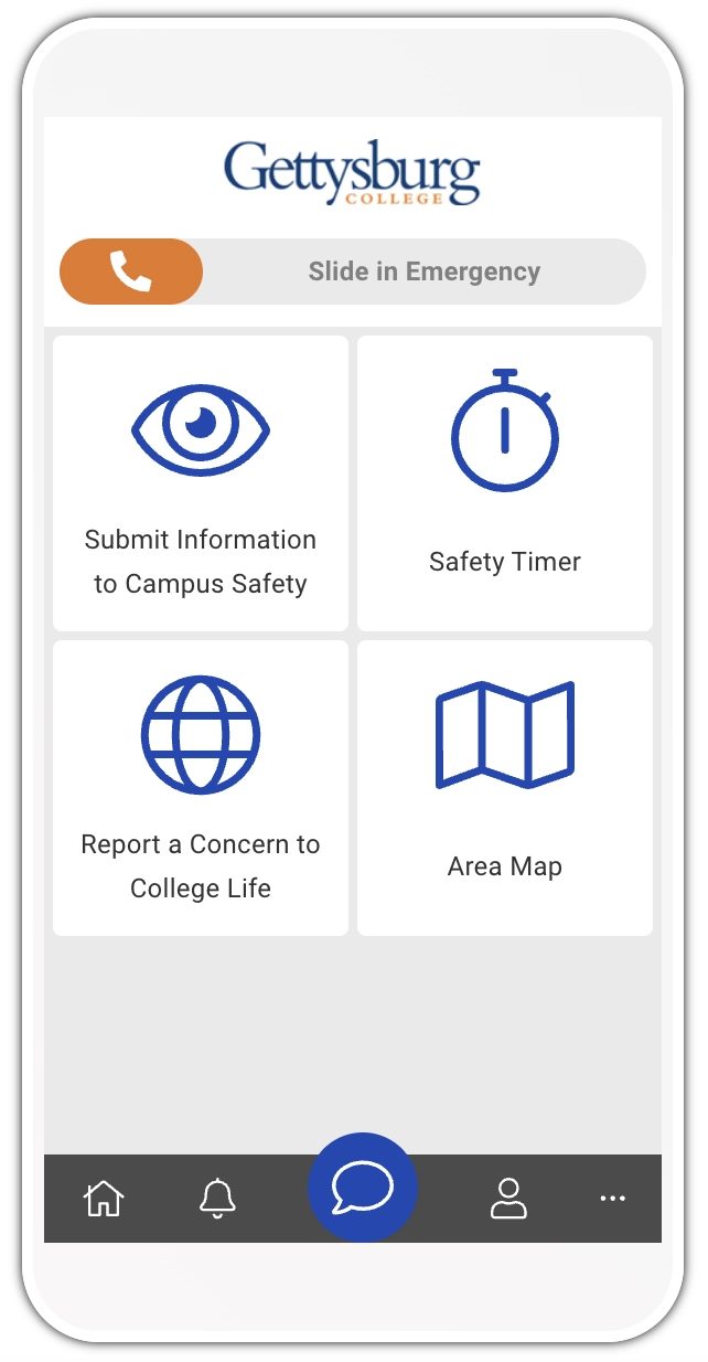 CampusShield home screen
