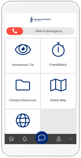 CampusShield home screen