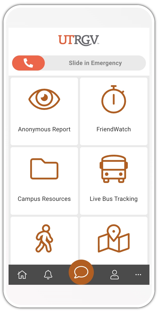 CampusShield home screen