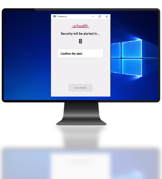Computer Panic Button countdown for UCHealth
