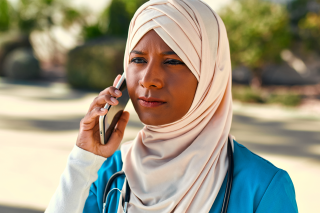 Nurse Making Call